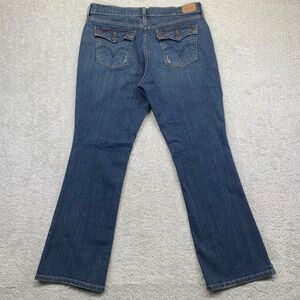 Levis 515 Boot Cut Jeans Women's Size 12M Dark Wash Denim Jeans Flap Pocket Y2k